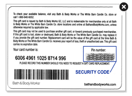 bath body works gift card card number that works